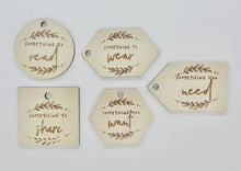 Load image into Gallery viewer, Mindful Wooden Gift Tags
