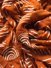 Load image into Gallery viewer, Bamboo Cotton Swaddle Blanket | Rust
