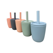 Load image into Gallery viewer, 2-in-1 Silicone Cup &amp; Straw
