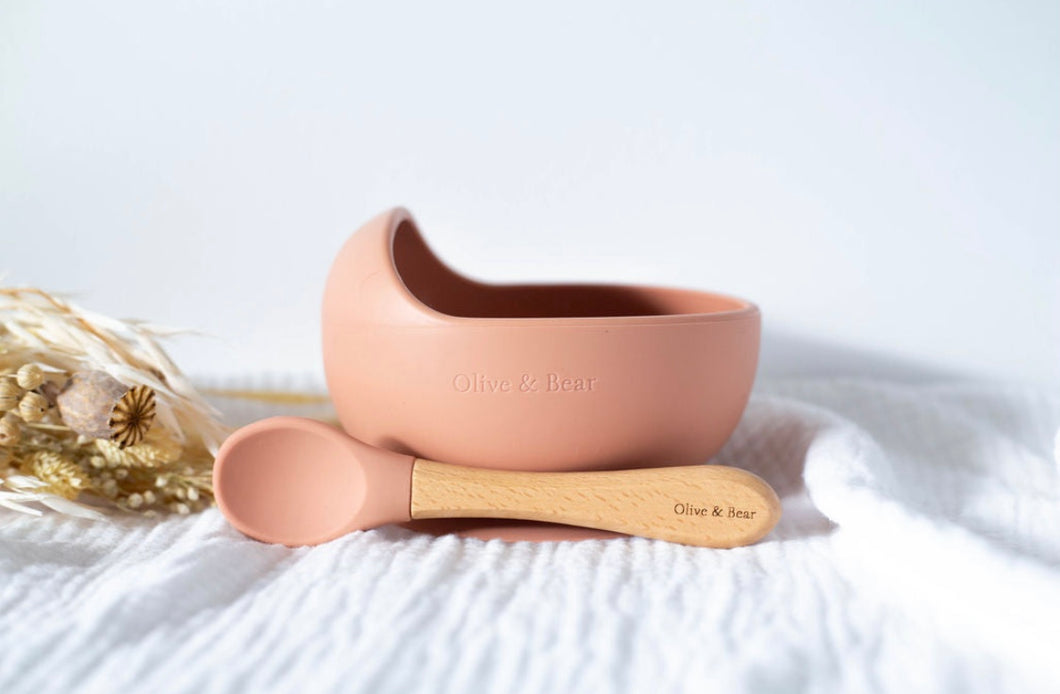 Silicone Bowl & Spoon | Blush
